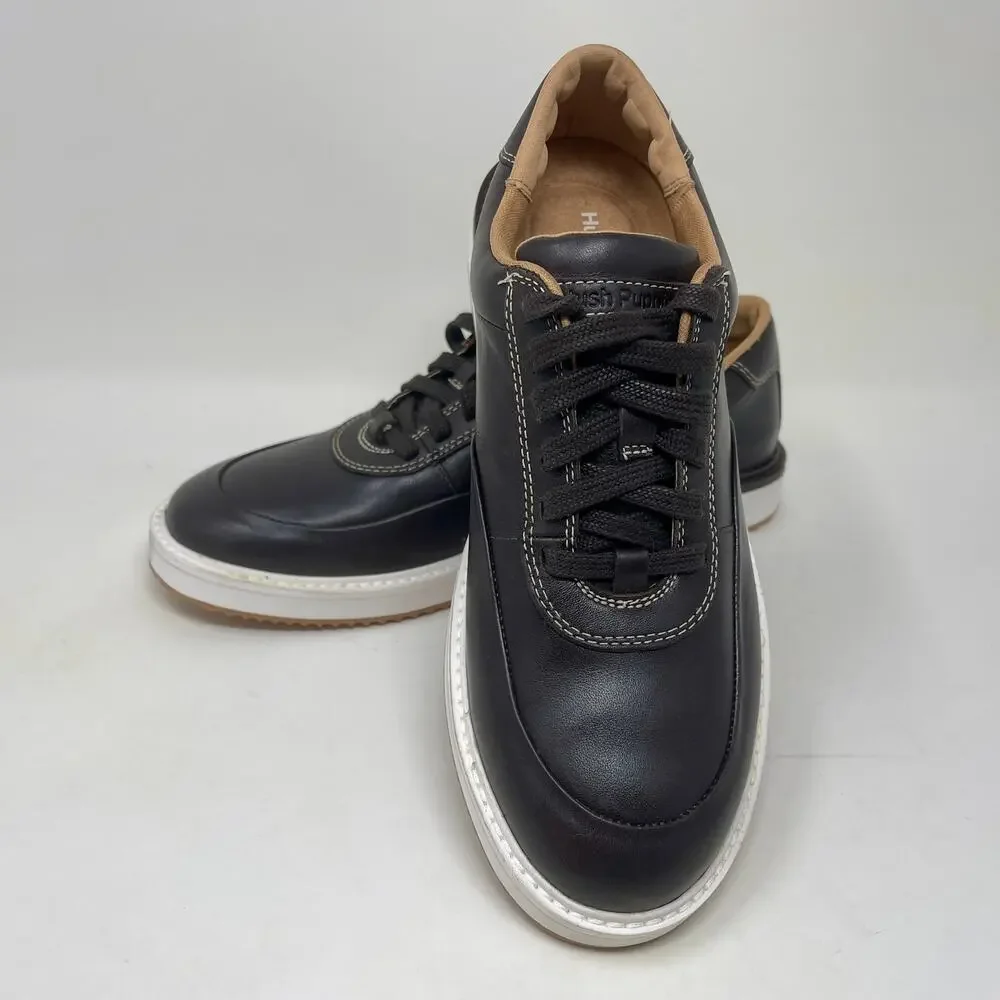 Hush Puppies Keaton Sneakers Leather Mens‎ 7 Dark Brown 114.9=K.10.4